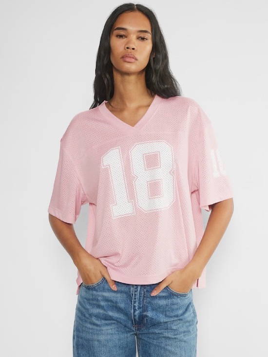 TNA Tops - TNA Court Mesh Endgame Jersey Pink